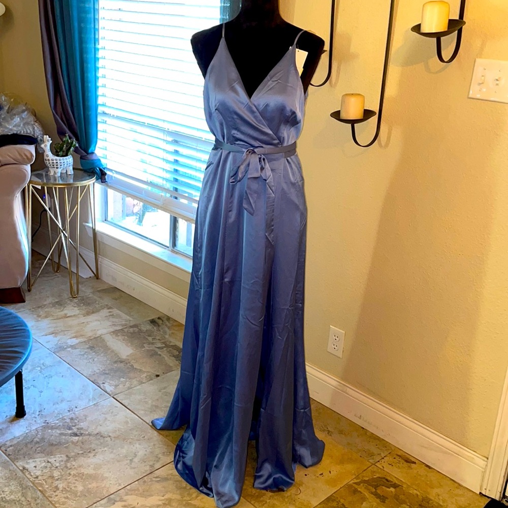 NWT cornflower blue wrap dress - M